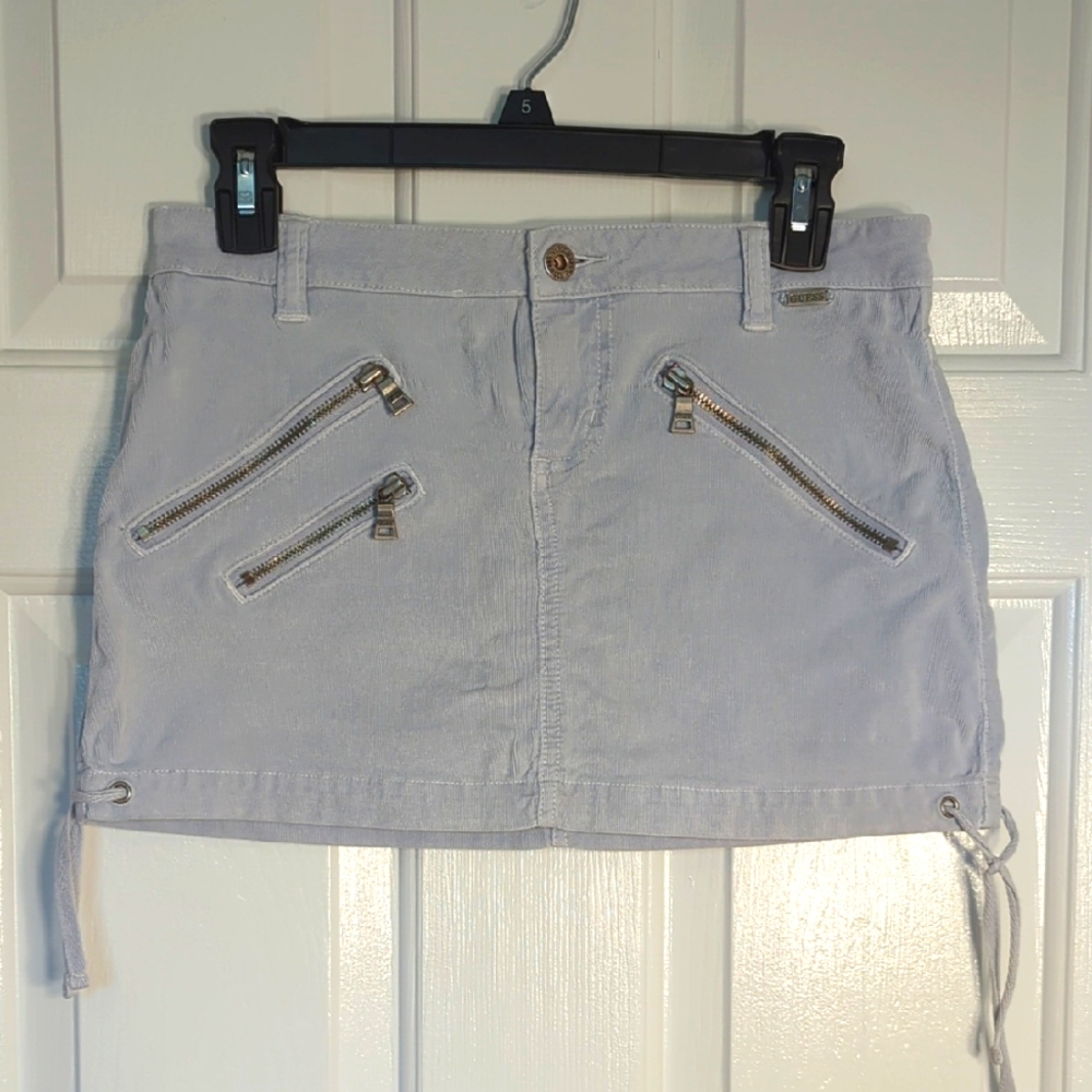 Vintage Guess Mini Skirt with Zipper Accents